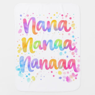 Funny Colorful Dreamy Quote Paint Splashes Rainbow Baby Blanket