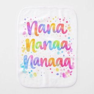 Funny Colorful Dreamy Quote Paint Splashes Rainbow Baby Burp Cloth