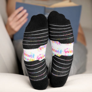 Funny Colorful Dreamy Quote Paint Splashes Rainbow Socks