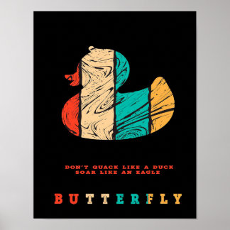 Funny Colorful Duck Art |Perfect Gift For Hallowee Poster