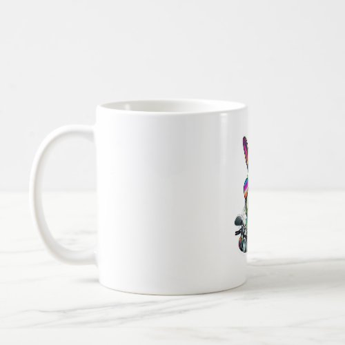 Funny Colorful Easter Bunny Graphic Design Coffee Mug