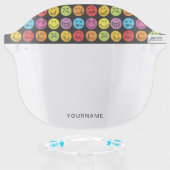 Funny Colorful Faces Personalized Face Shield (Front w/Glasses)