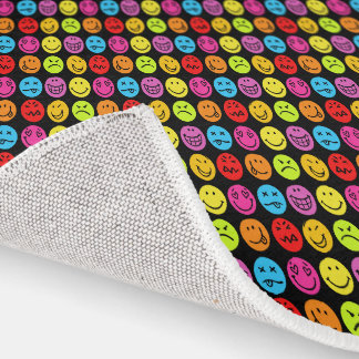 Funny Colorful Faces Rug