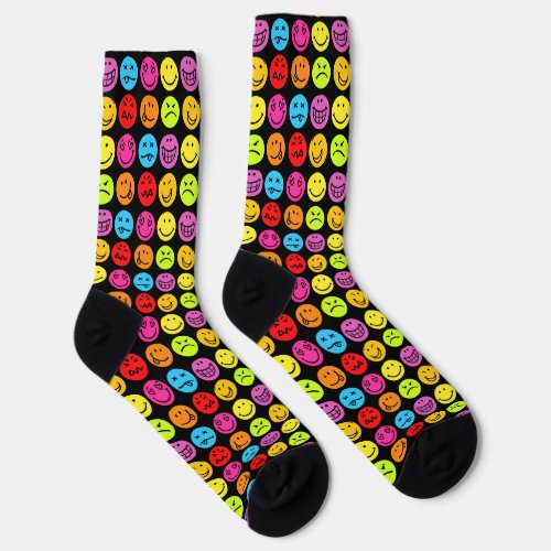 Funny Colorful Faces Socks