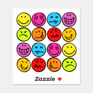 Smile Face Cartoon Stickers - 130 Results | Zazzle