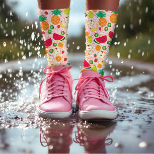 Funny Colorful Fruits Summer Healthy Vegetarian Socks