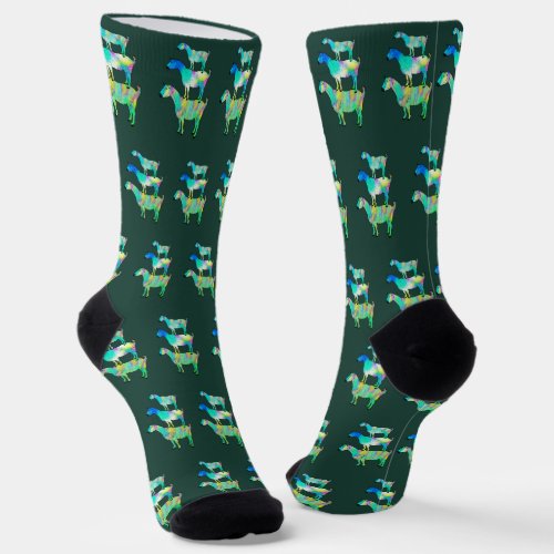 Funny Colorful Goat Pattern Socks