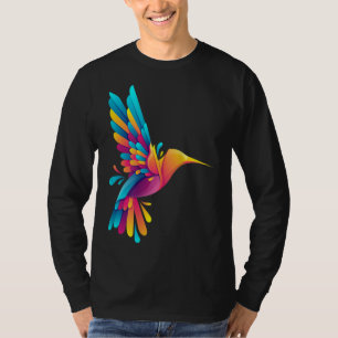 Funny Colorful Hummingbird Design, Support Animal T-Shirt