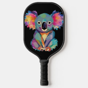Funny Colorful Koala Bear Water Color Style Pickleball Paddle