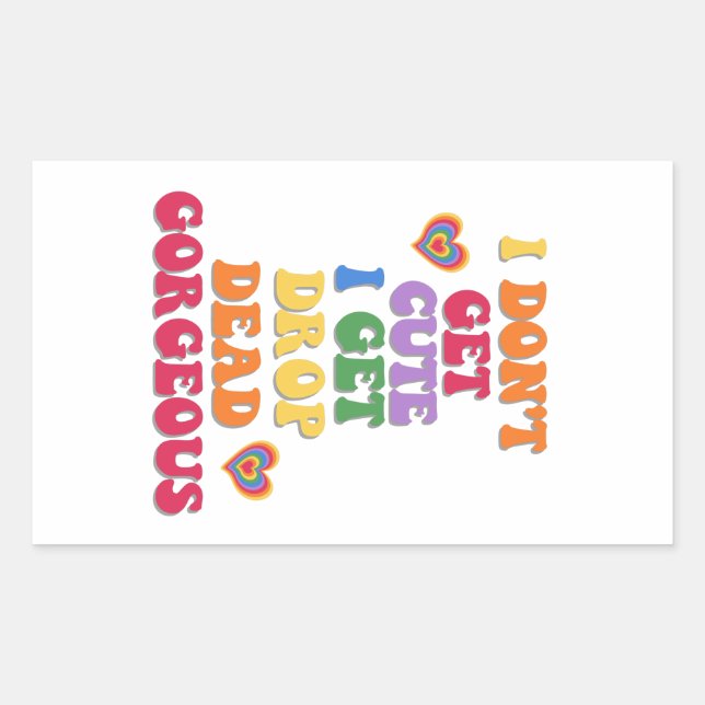 Funny Colorful LGBTQ Pride Month Rectangular Sticker (Front)