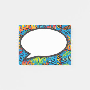 Funny Colorful Modern Comic Book Speech Bubble Post-it Notes