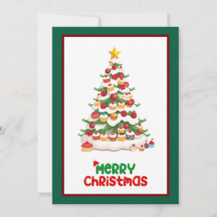 Funny Colorful Modern Stylish Merry Christmas Holiday Card