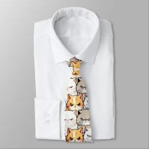 Funny Colorful Moody Cats Kitten pet Pattern Neck Tie