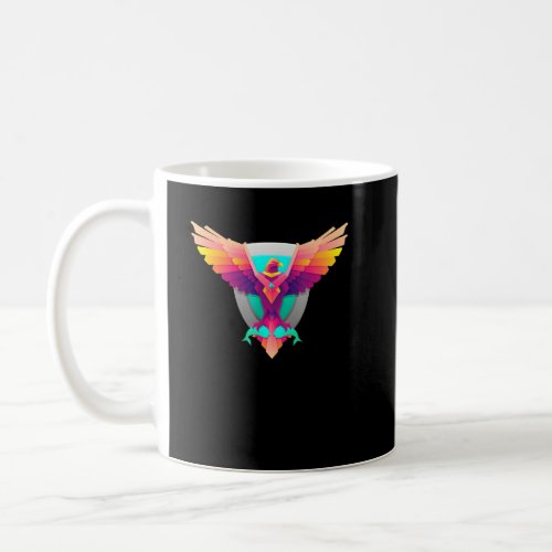 Funny Colorful Osprey Hawk Support Animal Rights  Coffee Mug