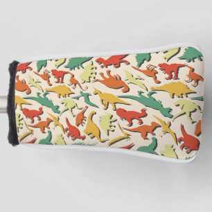 Funny colorful pattern dino comic dinosaur golf head cover