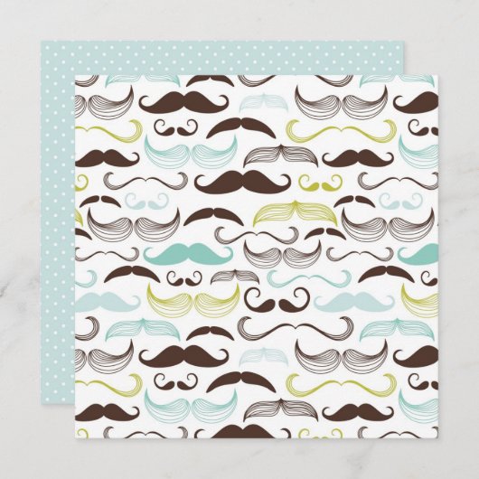 Funny Colorful Pattern for Mustache Lovers (Front/Back)