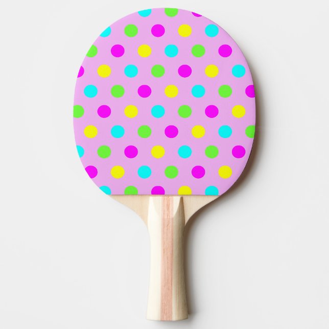Funny Colorful Polka Dots - Ping Pong Paddle (Front)
