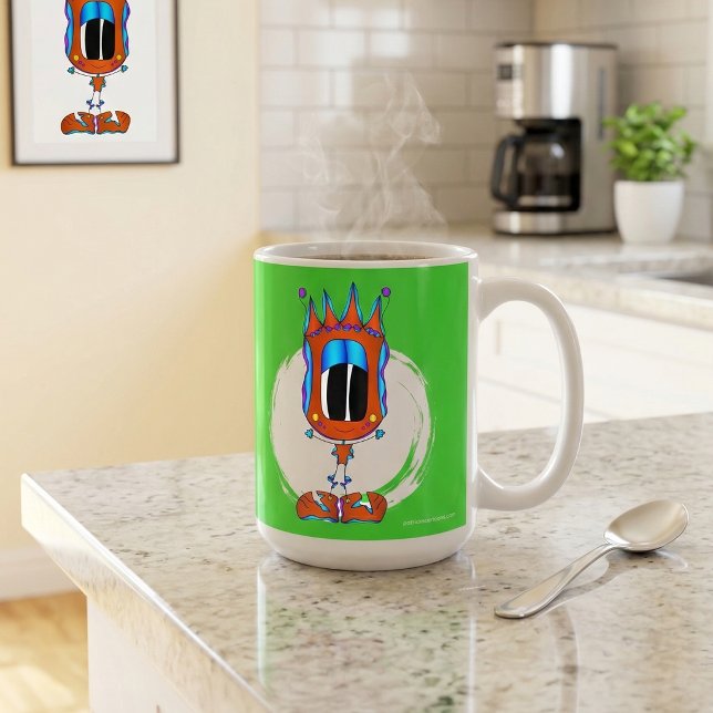 Funny, Colorful, Quirky, Cartoon Character Coffee Mug (Hey! Take a look at this very cool cartoon character mug!)