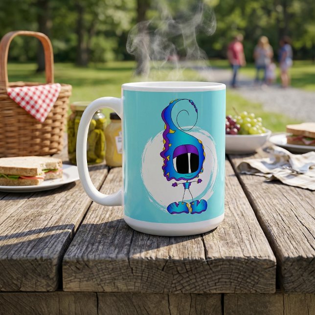 Funny, Colorful, Quirky, Cartoon Character Coffee Mug (Take a look at this most excellent cartoon character coffee mug!)