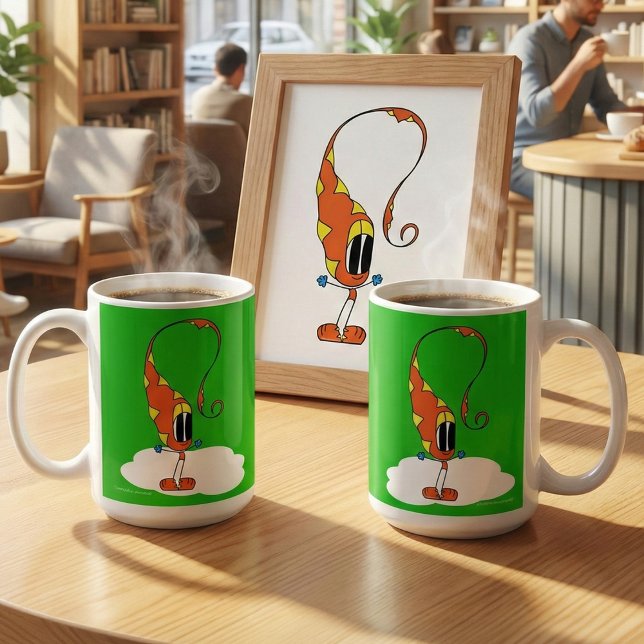 Funny, Colorful, Quirky, Cartoon Character Coffee Mug (Take a look at this very cool cartoon mug!)