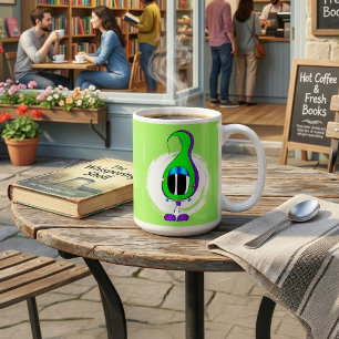 Funny, Colorful, Quirky, Cartoon Character Coffee Mug