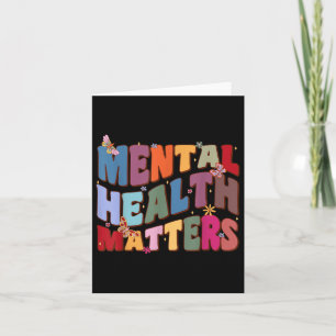 Funny Colorful Retro Groovy Mental Health S Awaren Card