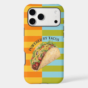 Funny Colorful Retro Stripes and Taco iPhone 17 Pro Max Case