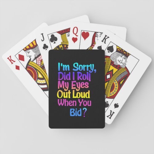 Funny Colorful Sarcastic Playing Cards Deck
