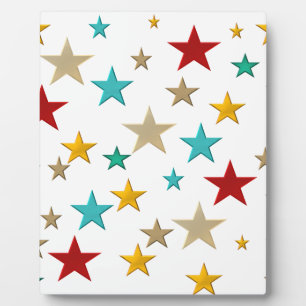 Funny, colorful stars plaque