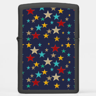 Funny, colorful stars zippo lighter
