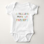 Funny Colorful Text  "I Live With My Parents" Kids Baby Bodysuit