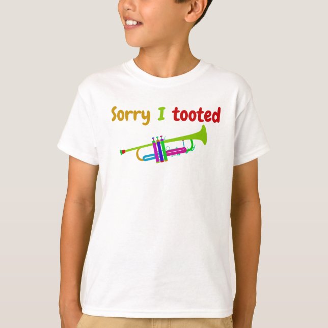 Funny Colorful Trumpet  T-Shirt (Front)