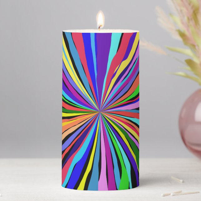 Funny Colors Pillar Candle (In Situ)