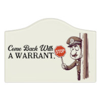 Funny “Come Back With a Warrant” Cartoon Police 