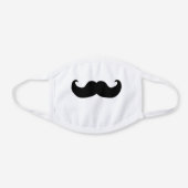 Funny Comedy Mustache - silly humorous mustache White Cotton Face Mask (Front)