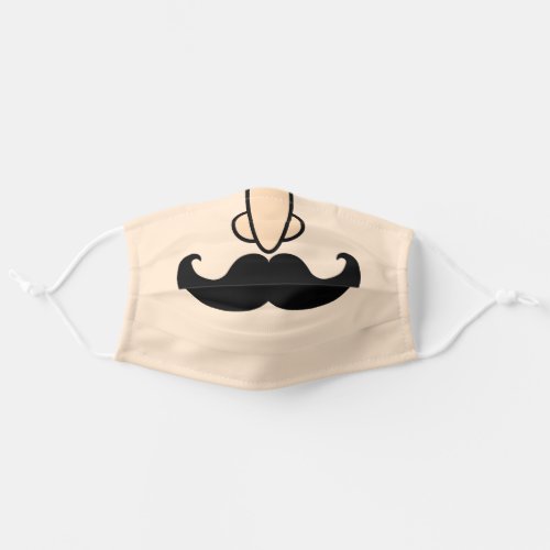 Funny Comedy Mustache _ silly whimsical humor Adult Cloth Face Mask