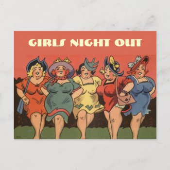 Funny Comic Bachelorettes Postcard by RetroAndVintage at Zazzle