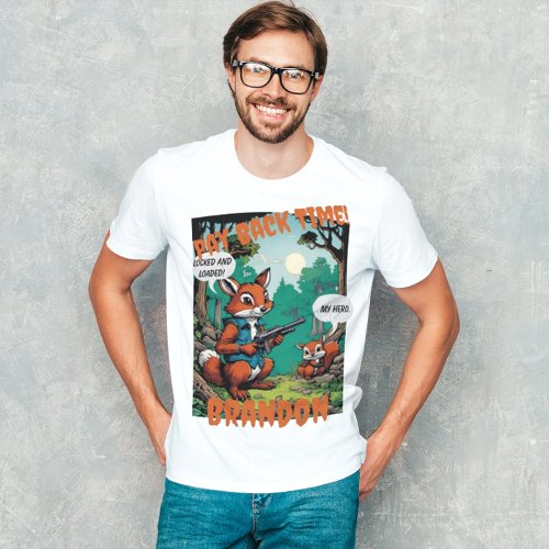 Funny Comic Book Art Style Hunting Personalized T_Shirt