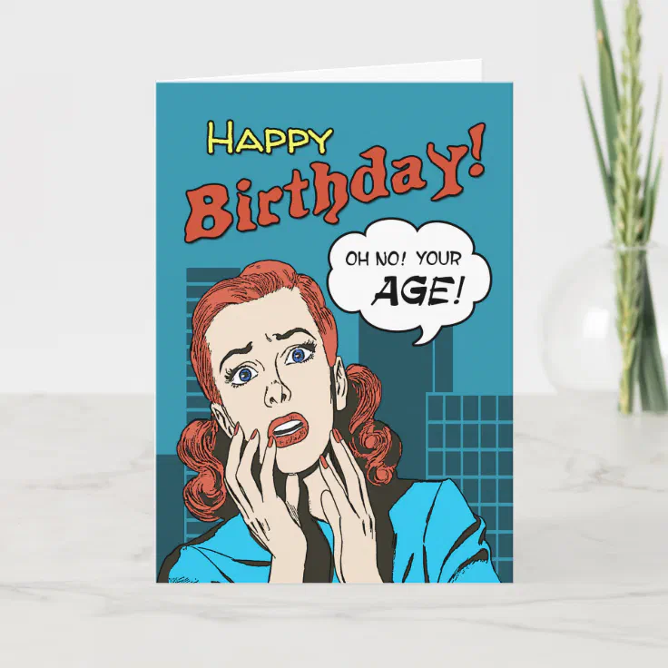 Funny Comic Book Cover Birthday Greeting Card | Zazzle
