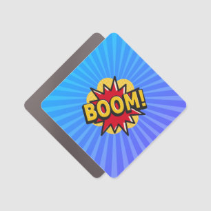 Funny Comic book style BOOM cool trendy Car Magnet