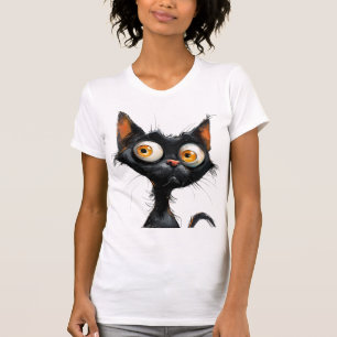 Funny Comic Caricature Cat T-Shirt
