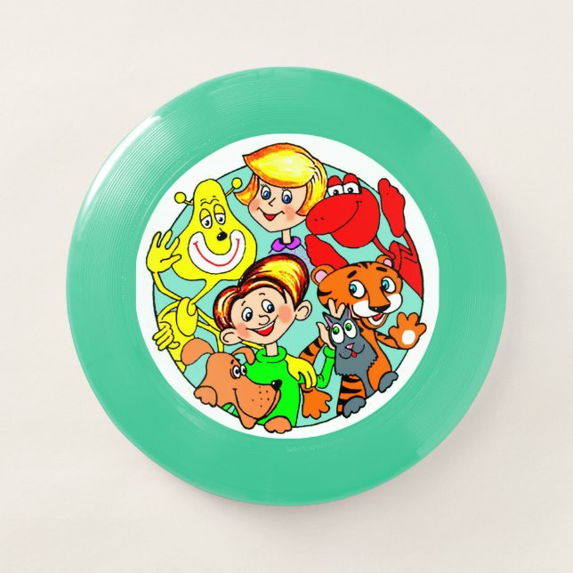 funny comic figures Wham-O frisbee (Front)