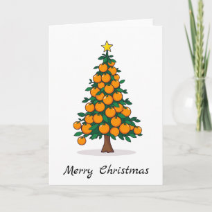 Funny Comic Minimalist Modern Christmas Tree  Card