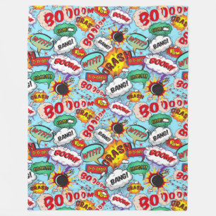 Funny Comic Pattern Fleece Blanket