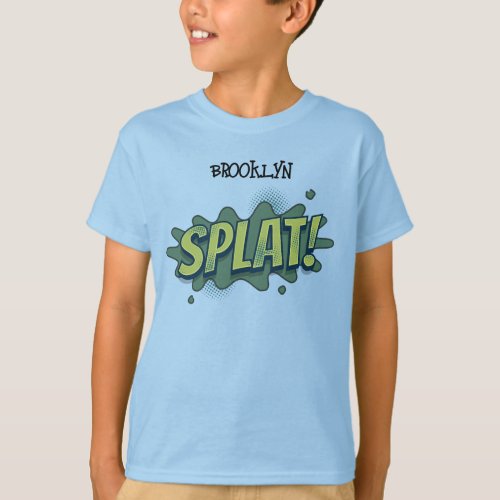 Funny comic pop art splat typography  T_Shirt