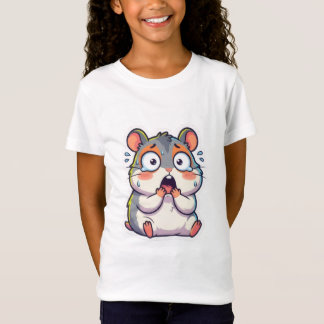 Funny Comically Panicked Shocked Hamster Meme Kids T-Shirt
