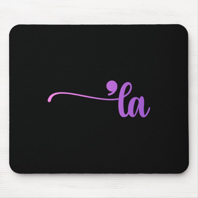 Funny Comma La Coloring  Mouse Pad (Front)