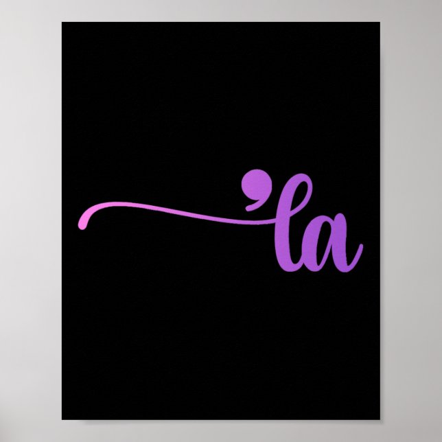 Funny Comma La Coloring  Poster (Front)