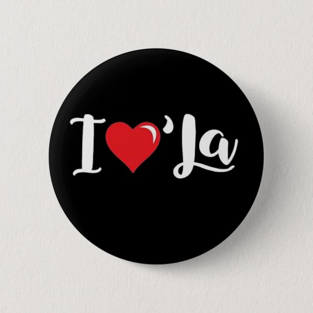 Funny Comma La Kamala Harris I love Comma La  Button (Front)