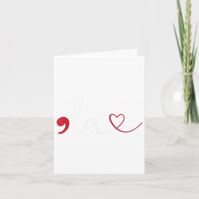 Funny Comma La Kamala Harris Punctuation La Electi Card (Front)